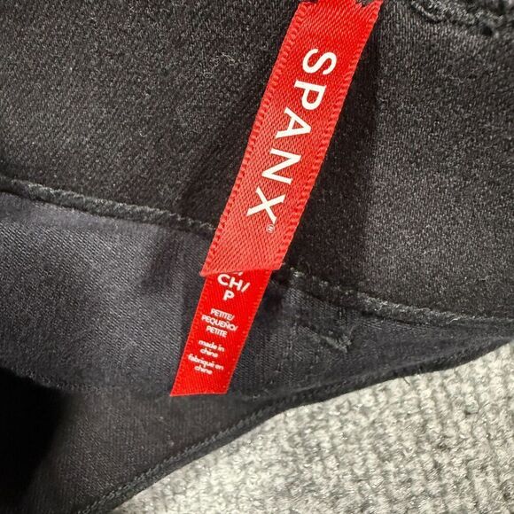 Spanx Flare Jeans Womens Small Black 28x33 Pull On Bootcut - Picture 7 of 10